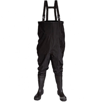 Nylon preto de nylon preto barato Wader Wader PVC Bex Waders com PVC Bootfoot